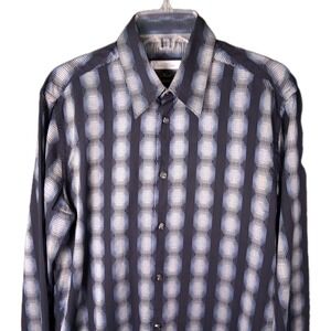 Versace Collection Trend Shirt Men's Size  15 1/2" - 39  Button Up Cotton Black